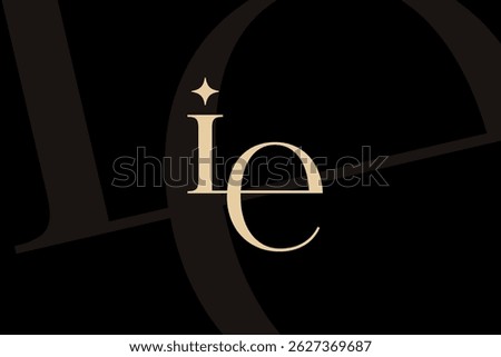 IE or EI letter logo icon design. Classic style luxury initials monogram.