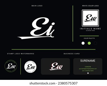 ei, ei letter logo, signature ei luxury logo icon vector for finance or business