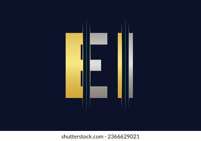 Ei Letter Logo Template Illustration Design.