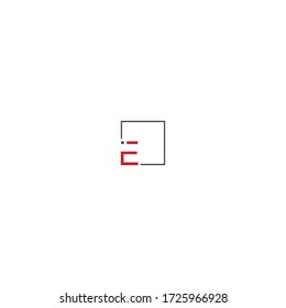 EI Letter Minimal Typographic logo vector