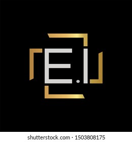 EI Letter monogram with abstrac concept style design