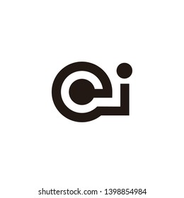 ei letter vector logo design