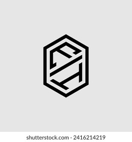 EI line geometric monogram with high quality professional design that will print well