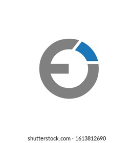 ei logo design simple modern template