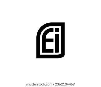 EI logo design vector template