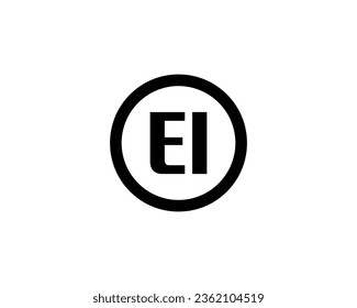 EI logo design vector template