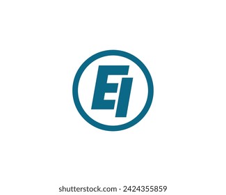 EI logo design vector template