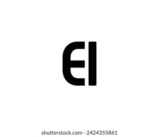 EI logo design vector template