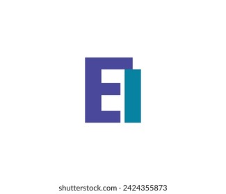 EI logo design vector template