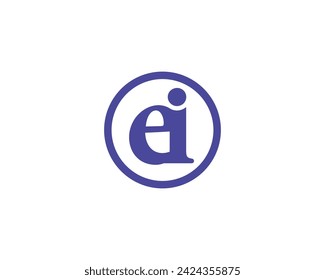 EI logo design vector template