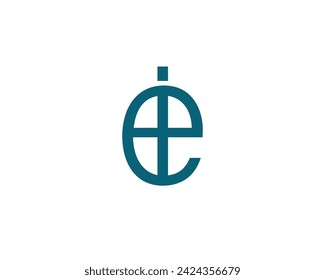 EI IE logo design vector template