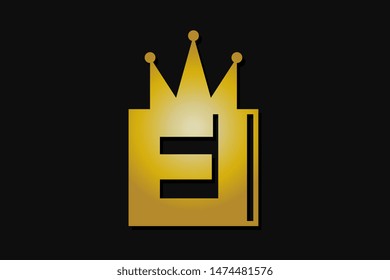ei logo with gold crown
