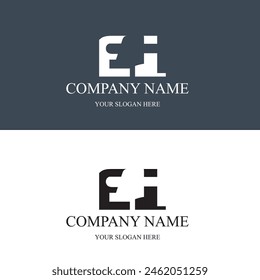 EI logo initial letter luxury royal logo. template symbol. modern golden luxury logo. abstract monogram vector letter mark brand fashion. icon  business monogram boutique font Clothing minimalist.