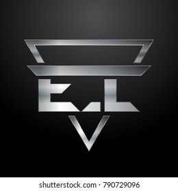 EI Logo, Monogram, Metal