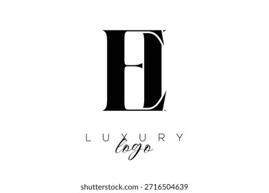 EI Serif Letter Monogram Typography Logo for Elegant Premium Branding Identity