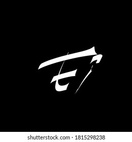 Ei Signature initial logo template vector