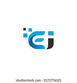 EI and tach Logo Template vector symbol 