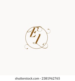 EI uniquely wedding logo symbol of your marriage and you can use it on your wedding stationary