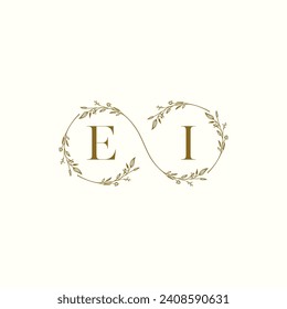 EI wedding infinity in elegant monogram with high quality professional design that will print well