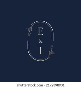 EI wedding initial logo letters in high quality professional design that will print well across any print media