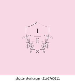 EI wedding logo letters in high quality professional design that will print well across any print media