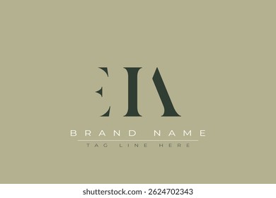EIA abstract letter logo design. This logo is designed by three abstract letters.