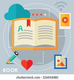E-ibrary and distance learning concept
