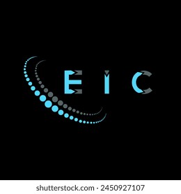 Diseño abstracto del logotipo de la letra de EIC. Diseño único EIC. EEJ.
