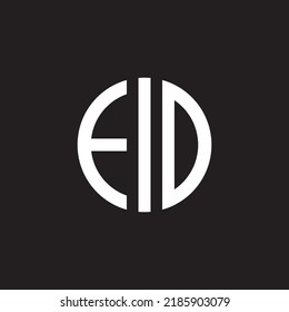 Eid abstract logo in black and white