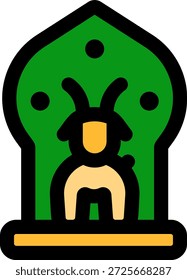 Diseño de icono de estilo lleno de Eid Adha