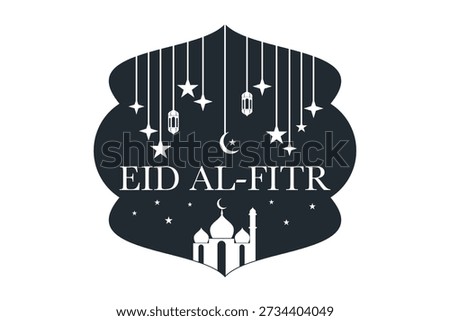 Eid adha and fitr arabic logo, collection set package design eid al fit, eid mubarak