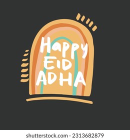 eid adha mubarak arabische Kalligrafie, Vektorgrafik und sehr modern, das neueste Design aus der Schrift eid adha