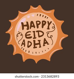 eid adha mubarak Arabic calligraphy, vector and very modern, the latest design from the writing of eid adha