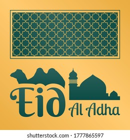 Eid Adha Mubarak Get Card Vektorvorlage