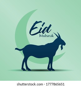Eid Adha Mubarak Getting Card Vector Template