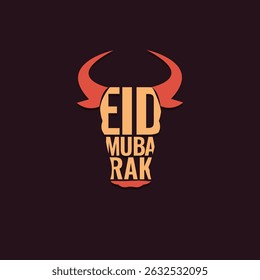 Eid Adha Mubarak saudação caligrafia logotipo vetor islâmico modelo social mídia post criativo ideia conceito árabe e muçulmano festival eid celebração fundo cartaz banner flyer design 