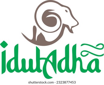 Eid Adha Mubarak Greeting Islamic Illustration Background Vector Design.