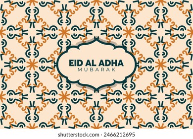 Eid Adha Mubarak Greeting Islamic Illustration Background Vector Design With arabic calligraphy, wallpaper, banner, cover. Translation Of Text, BLASSED SACRIFICE FESTIVAL