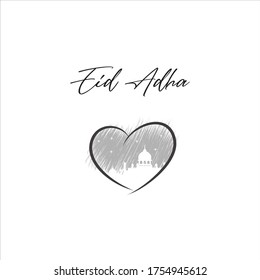 Eid Adha Muslim celebration, Illustration vector