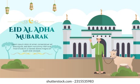 Eid Al Adh background Banner fit for islamic event banner