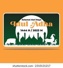 Eid al adha 2023 vector using vector concept and nice color. for the purposes of banners, slogans, posters etc