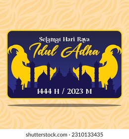 Eid al adha 2023 vector using vector concept and nice color. for the purposes of banners, slogans, posters etc