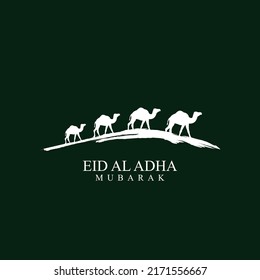 Eid al adha background design with camel decoration. also suitable for Eid al-Adha, Eid al-Fitr, Ramadan, Hajj, Muharram etc. Islamic background. eid ul adha design