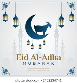 In: Eid Al Adha Background Design Vektorillustration. Islamischer und arabischer Hintergrund