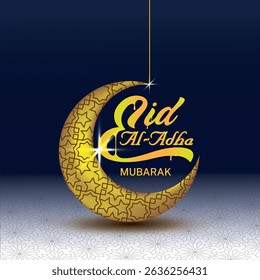  Eid Al Adha background template card banner poster with vector.