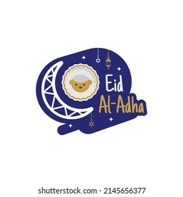 Eid al adha badge design template concept