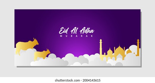 eid-al-adha-Banner und Hintergrunddesign-Illustration
