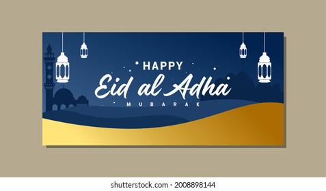 Eid Al Adha Banner and Background Design Template