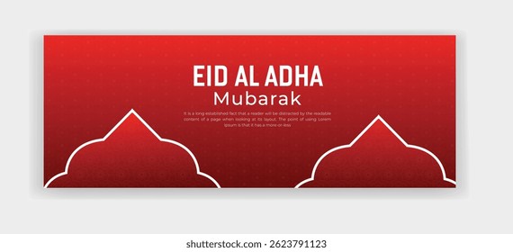 Eid al adha banner cover for holy celebrate design template