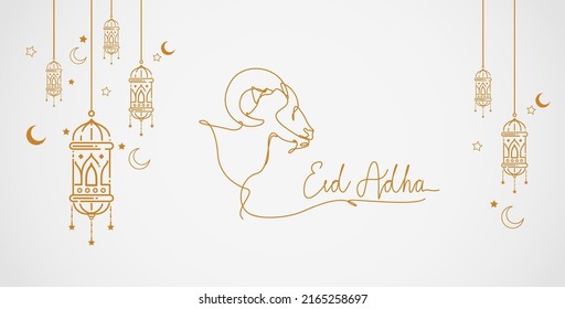 Ilustración del vector de diseño de pancartas de Eid Al Adha. Antecedentes islámicos y árabes para el Festival de la Comunidad Musulmana. Moslem Holiday. 3D Islámico moderno adecuado para Ramadán, Raya Hari, Eid al Adha y Mawlid.